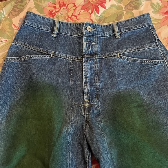 MARIiTHE FRANCOIS GIRBAUD Size 33 Hi-Waist Jeans  Button-Zip PaintSplotch - Picture 5 of 16